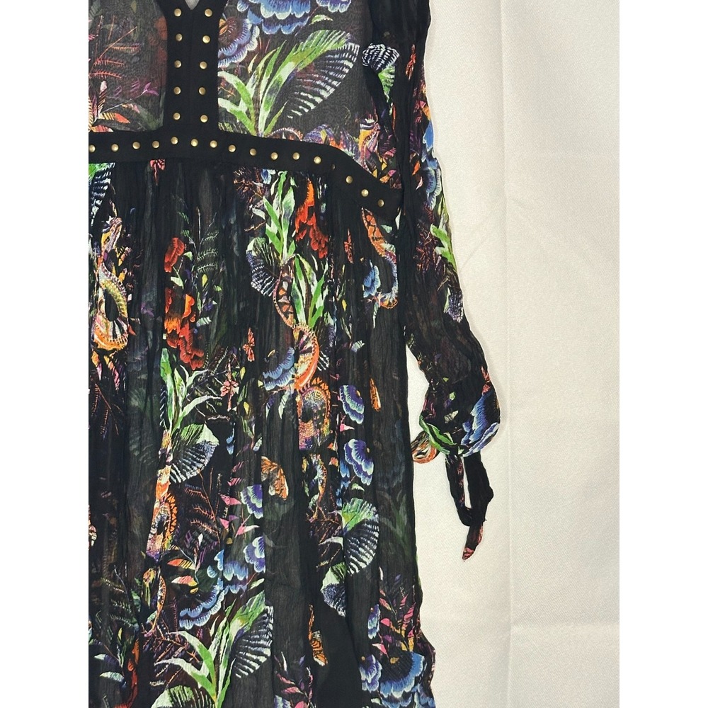 Maeve Anthropologie Size 4 Sheer Floral Tunic Dress Overlay Boho Whimsigoth Y2K - Picture 5 of 7